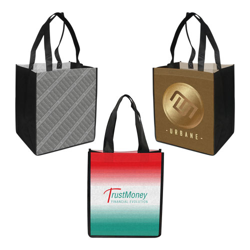 13x15x10 Laminated 2-Panel Non-Woven Tote Bag