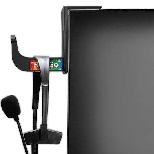 SkyHook&trade; Headset and Headphone Holder for Desktop Monitors